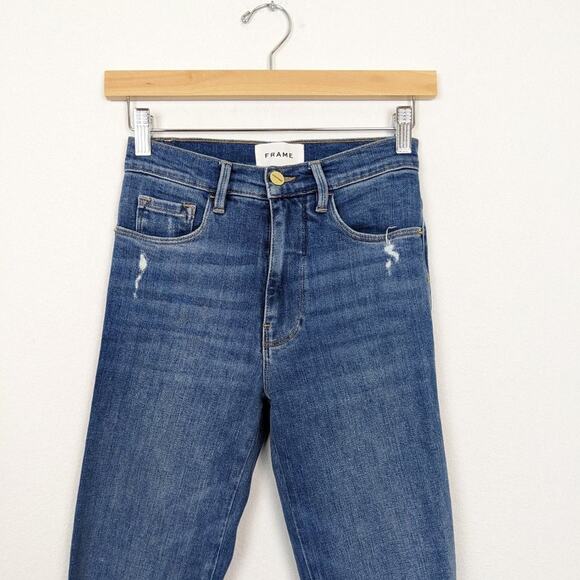 Frame Le Sylvie Slender Straight Denim Jeans Size 24 - Picture 4 of 10